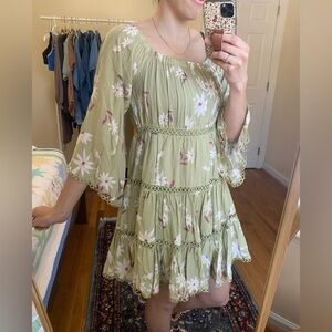 Green Floral Dress